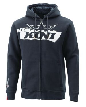 RIPPED LOGO ZIP HOODIE